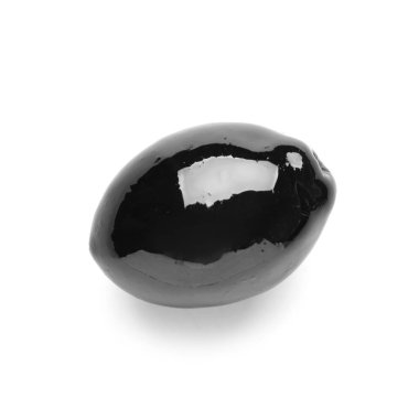 Delicious black olive isolated on white background