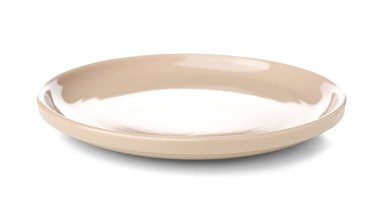 boş seramik plaka üzerinde beyaz izole