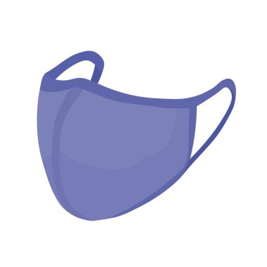 Beyaz arkaplanda tıbbi maske