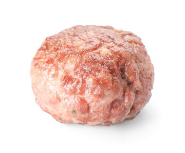 Tasty meat ball on white background