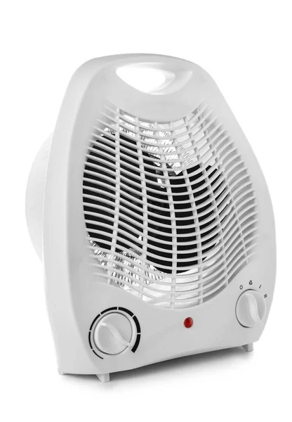 Electric Fan Heater White Background — Stock Photo, Image