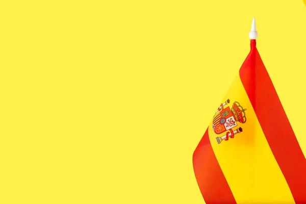 National Flag Spain Yellow Background — ストック写真