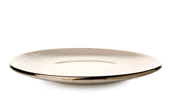 Empty Clean Plate White Background — Stock Fotó