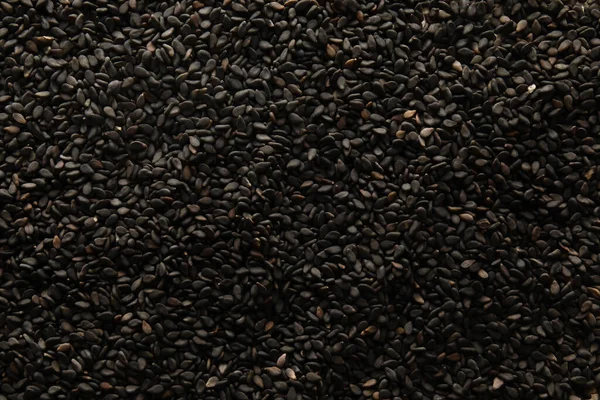 Black Sesame Seeds Background Closeup — Zdjęcie stockowe