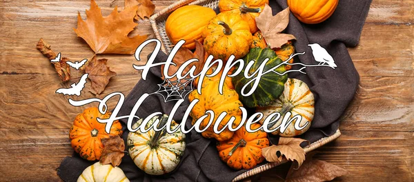 Advertising Banner Halloween Celebration Pumpkins — Stock Fotó