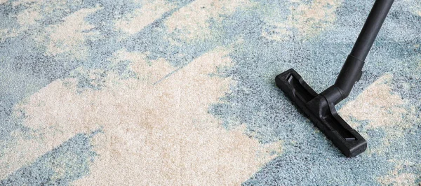 Vacuuming Beautiful Carpet Room Banner Design — Stok fotoğraf