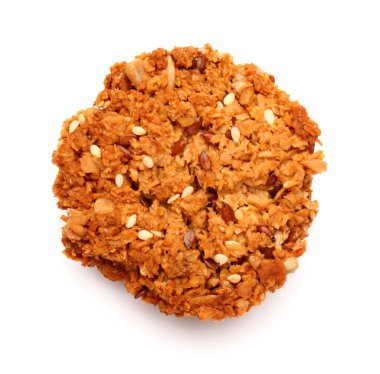 Beyaz arka planda lezzetli susamlı kozinaki.