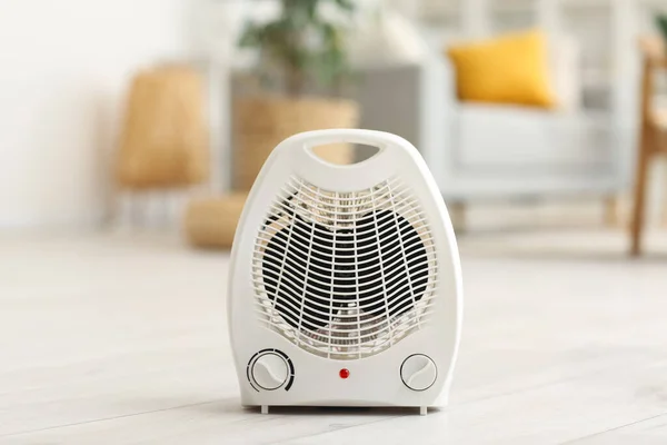 Electric Fan Heater Floor Living Room — Stock Photo, Image