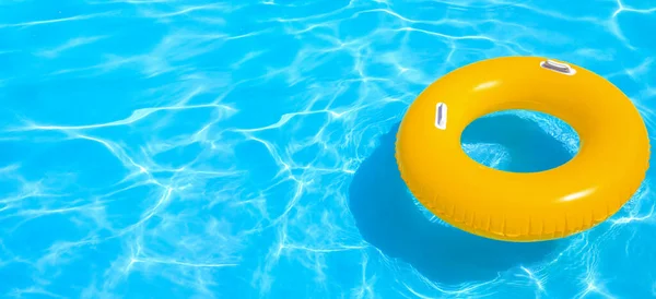 Inflatable Ring Swimming Pool Banner Design — Stock Photo, Image
