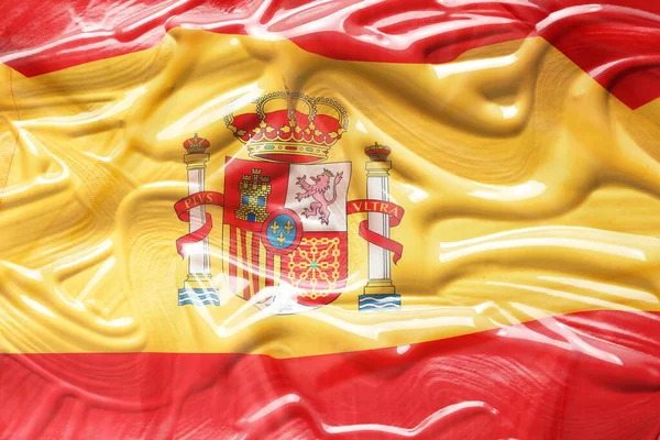 Διπλή Έκθεση Στην Υφή Πινελιές Και Σημαία Της Ισπανίας — Φωτογραφία Αρχείου