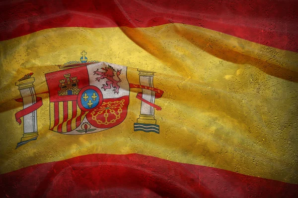 Διπλή Έκθεση Grunge Υφή Και Σημαία Της Ισπανίας — Φωτογραφία Αρχείου