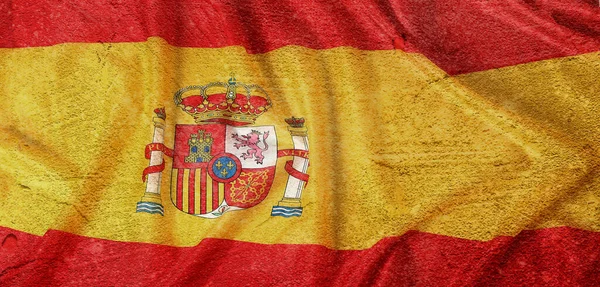 Διπλή Έκθεση Grunge Υφή Και Σημαία Της Ισπανίας Banner Για — Φωτογραφία Αρχείου