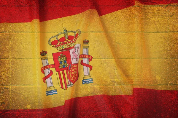 Διπλή Έκθεση Των Πλακιδίων Και Σημαία Της Ισπανίας Banner Για — Φωτογραφία Αρχείου