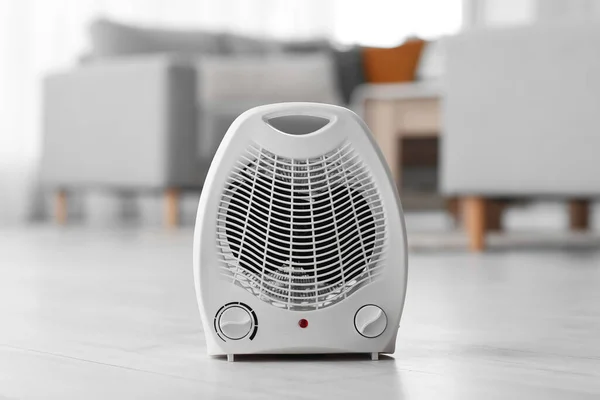 Electric Fan Heater Floor Living Room — Stockfoto