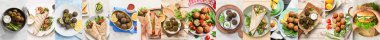 Lezzetli falafel köfteleri kolajı.