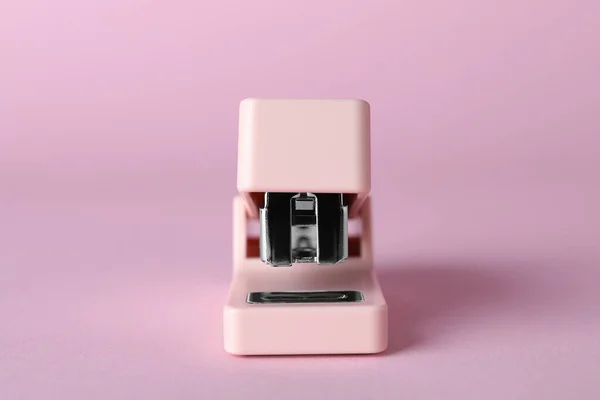 Pink Stapler Color Background — Stock Photo, Image