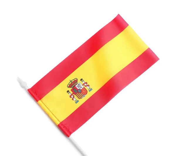 Bandiera Della Spagna Isolata Sfondo Bianco — Foto Stock