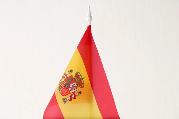 Εθνική Σημαία Της Ισπανίας Ανοιχτό Φόντο Κοντινό Πλάνο — Φωτογραφία Αρχείου