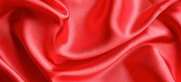 Tekstur Kain Merah Terang Tampilan Atas — Stok Foto