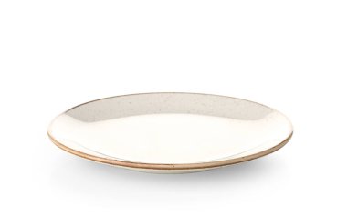 Beyaz arka planda temiz plaka