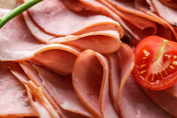 Slices Tasty Ham Closeup — Stock Photo, Image