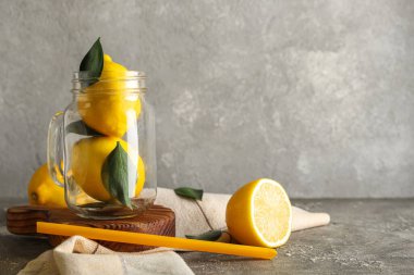 Masada olgun limonlu Mason kavanozu