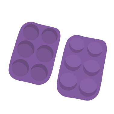 Beyaz arkaplanda kek tepsisi