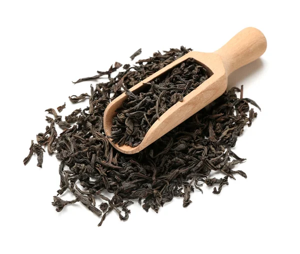 Scoop Dry Puer Tea White Background — Stock Photo, Image