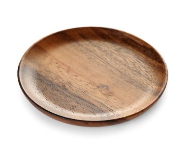 Tahta plaka beyaz arkaplanda izole edildi