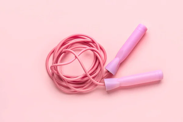 Skipping Rope Pink Background — Stock Photo, Image