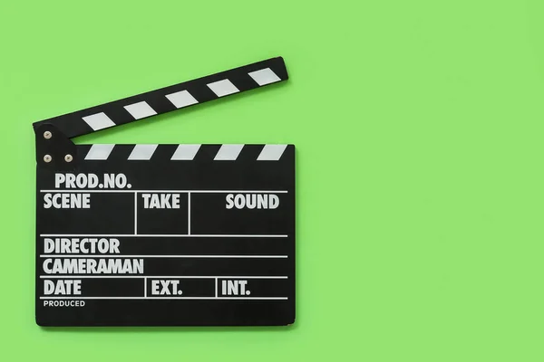 Película Clapper Sobre Fondo Verde — Foto de Stock