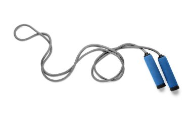 Beyaz arkaplanda izole edilmiş şık atlama ipi