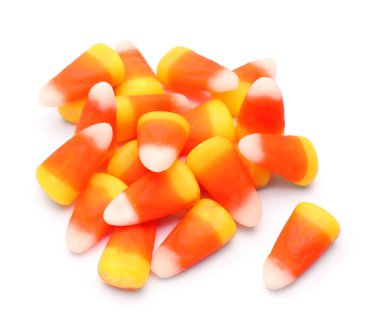 Cadılar Bayramı şeker Mısır beyaz arka plan üzerinde