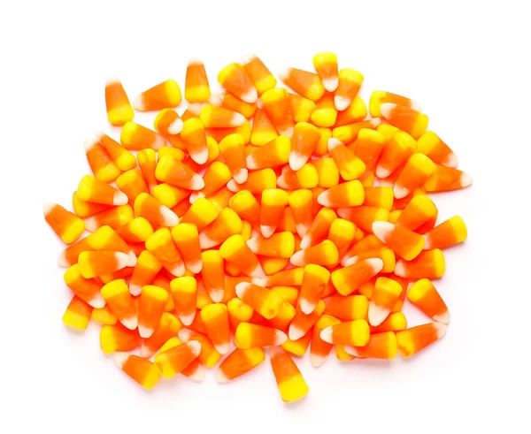 Halloween Candy Corns White Background — Stock Photo, Image