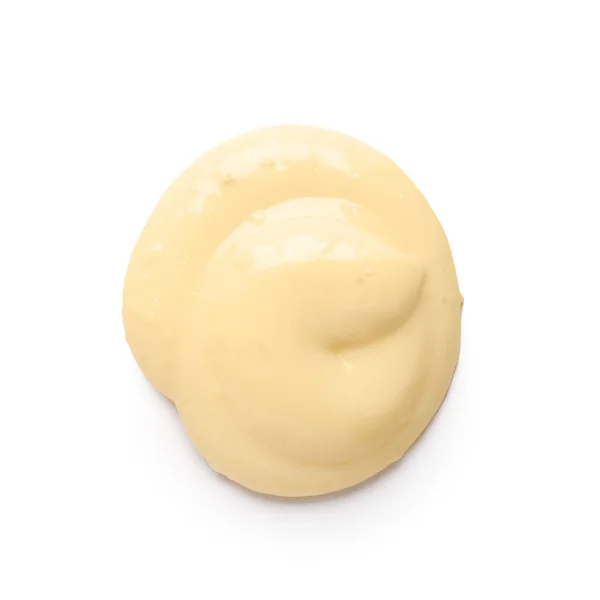 Próbka Smacznego Puddingu Waniliowego Białym Tle — Zdjęcie stockowe