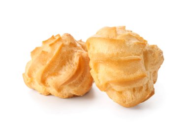 Beyaz arka planda lezzetli yuvarlak eklerName