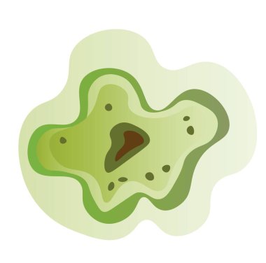 Beyaz arka planda tehlikeli mikrop