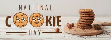 Lezzetli Hojicha kurabiyeleri masada ve Ulusal Yemek Günü 'ne mesaj at.