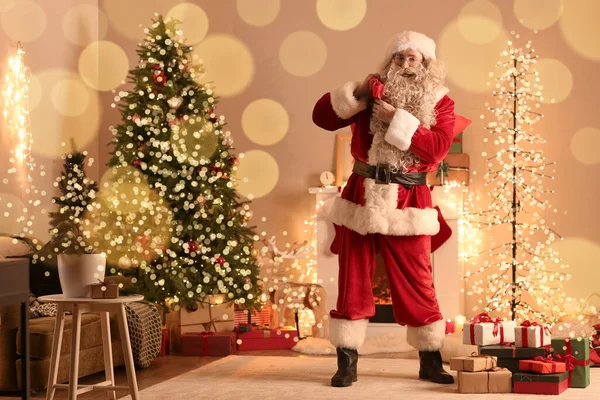 Święty Mikołaj Workiem Pokoju Wigilię Bożego Narodzenia — Zdjęcie stockowe