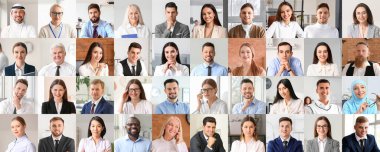 Office'teki birçok iş adamları ile kolaj