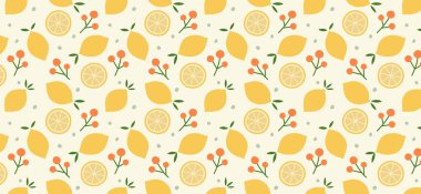 Arka planda bir sürü olgun limon var. Tasarım için desen