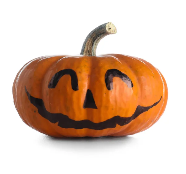 Halloween Jack Lantern Kürbis Auf Weißem Hintergrund — Stockfoto