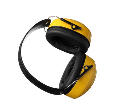 Beyaz arka planda modern işitme koruyucuları