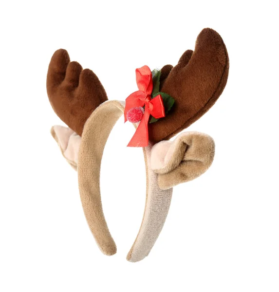 Christmas Reindeer Horns White Background — Stock Photo, Image
