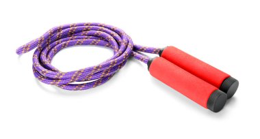 Beyaz arka plan üzerinde ip atlama