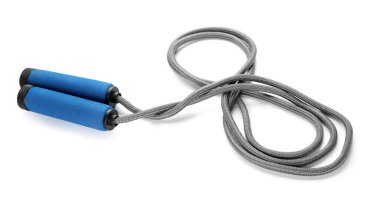 Beyaz arkaplanda izole edilmiş şık atlama ipi