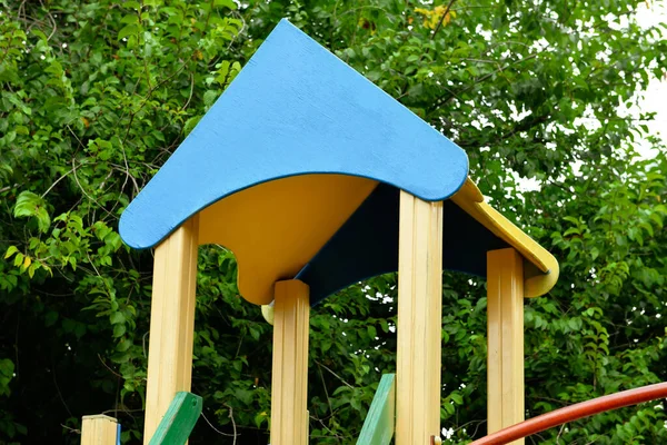 Closeup View Modern Children Playground Public Park — Stock Photo, Image