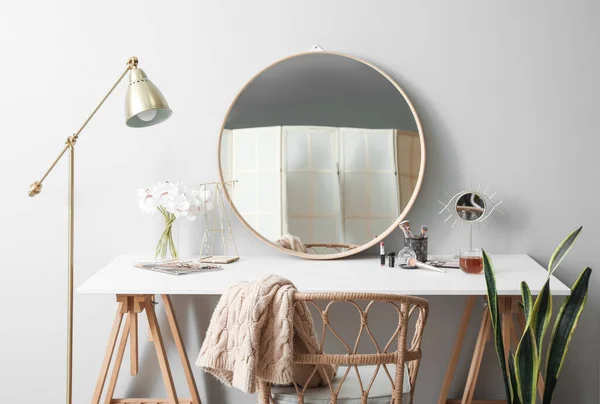 Interior Light Room Dressing Table Mirrors — Stock Photo, Image