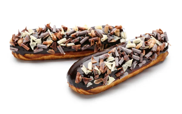 Beyaz arka planda tatlı çikolata ekleriName