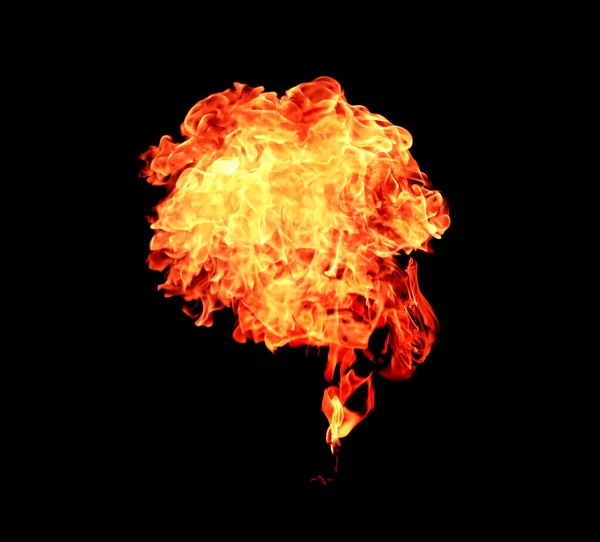 Burning Flame Black Background — Stock Photo, Image